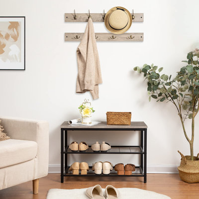Metal, Manufactured Wood Storage Bench