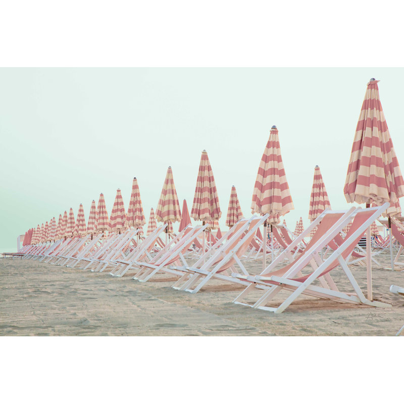 Parasols roses, H 32 po x l 48 po