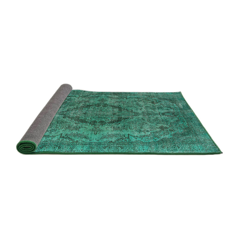Tapis vert de style oriental, Rond 6 pi