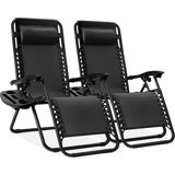 Nathen Zero Gravity Lounge Chair Recliners for Patio, Pool w/ Cup Holder Tray