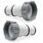 Intex Hose Adapter A W/ Collar  For Threaded Connection Pumps (Pair) (3 Pack)