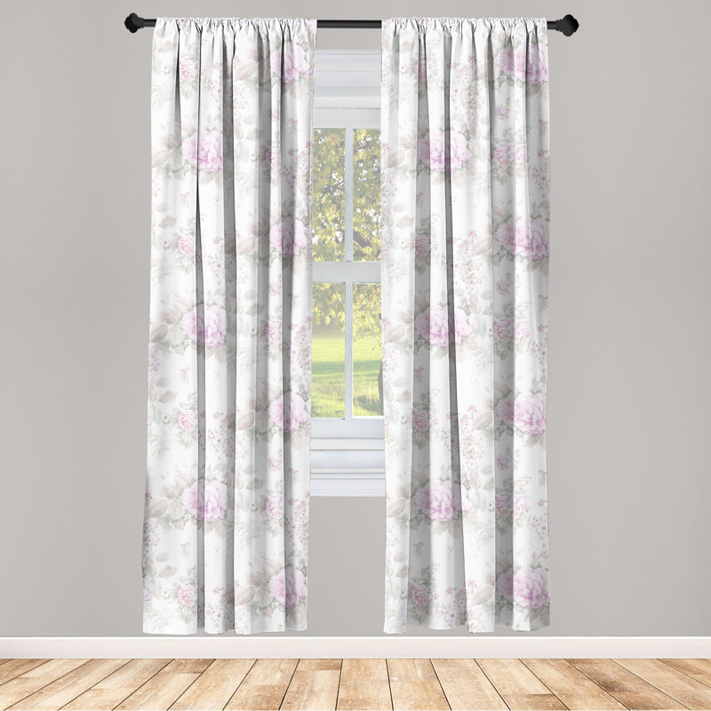 Deventer Semi Sheer Curtain Pair, 84" W x 63" H