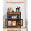 Armoire-bar 24 pouces à roulettes avec roulettes, buffet de cuisine mobile avec porte grillagée et rangement pour le vestibule, table de buffet portable