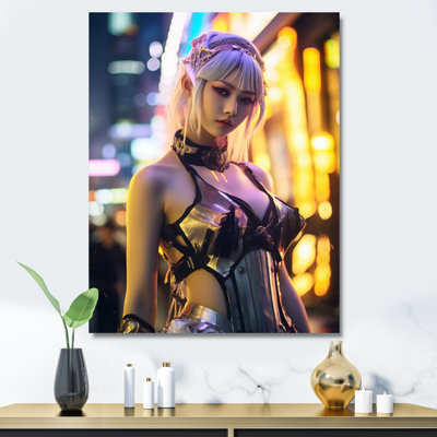 Portrait of Cyberpunk Goddess, reproduction d'art sur toile