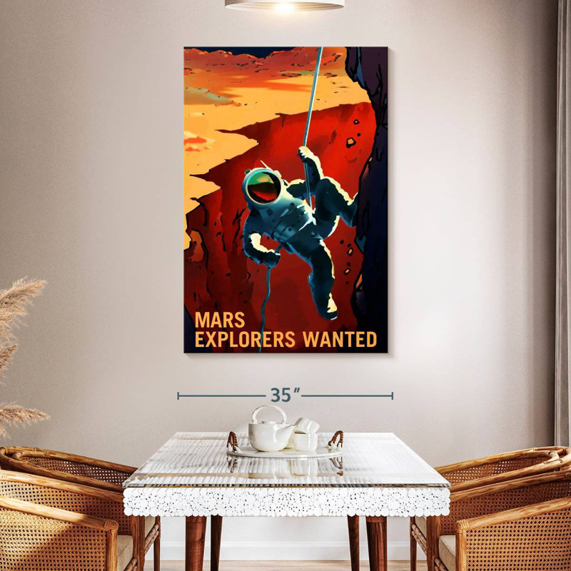 Oberle Mars Explorers Wanted Poster VII, 51" H x 34" W