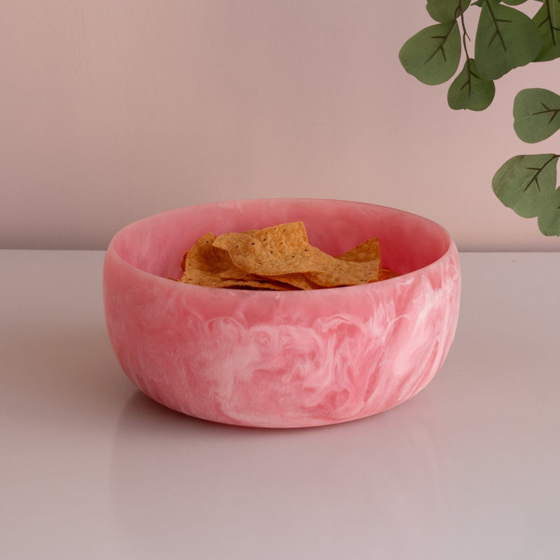 Grand bol rond en résine RESIN, Framboise