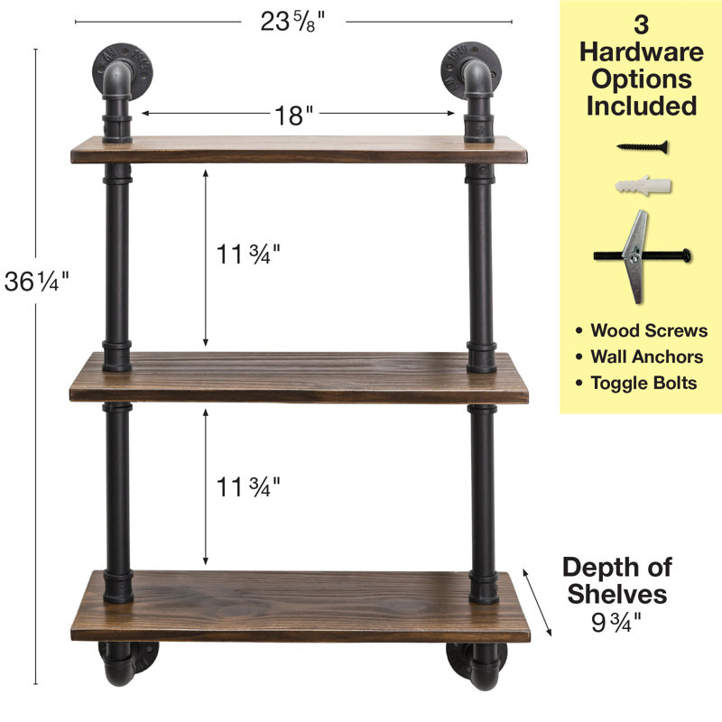 Kalayshia 3 Piece Tiered Shelf