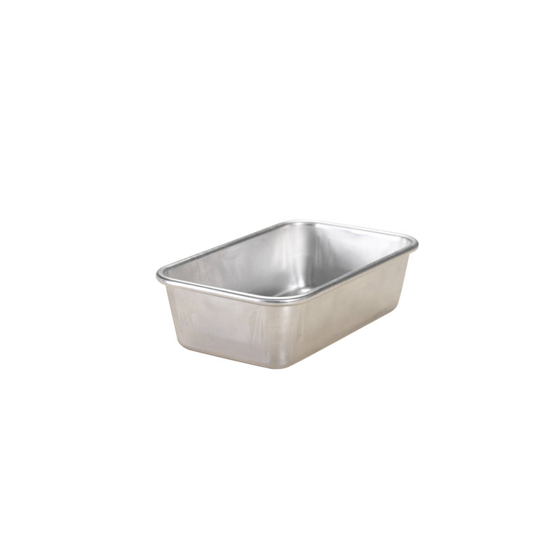 Silver Aluminum Non-Stick 1 Pound Loaf Pan with Lid