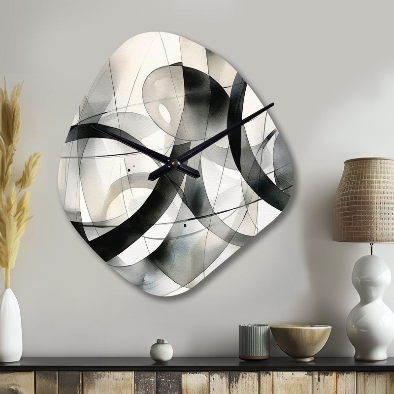 Kohen - Grande horloge murale géométrique abstraite 3D en forme de nébuleuse, Petit