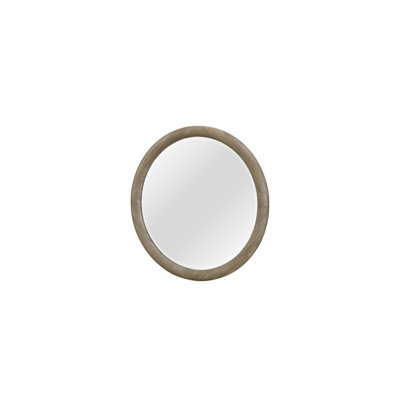English Knotty Oak Inspired Round Mirror
