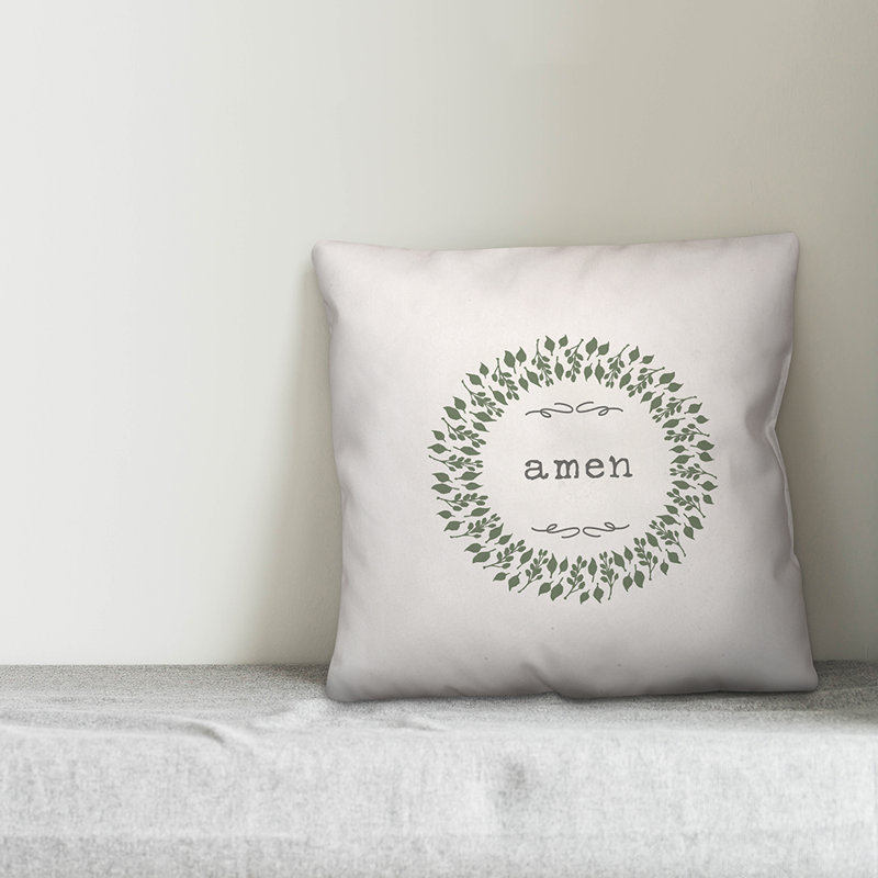 Coussin décoratif avec couronne amen