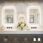 Miroir de salle de bain super lumineux et lumineux à DEL avec éclairage à 3 couleurs avec anti-buée avec garantie UL, RoHS, ETL-1024823622