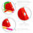 Fax Potato - Pinatas Watermelon Cardboard Pinata, Stick and Blindfold Set - W42cm x D9cm x H36cm - Red