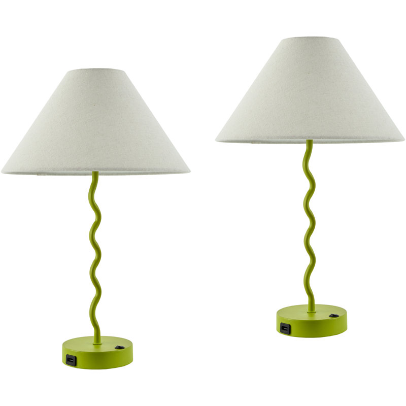 Ensemble de lampe de table Pruter, Vert