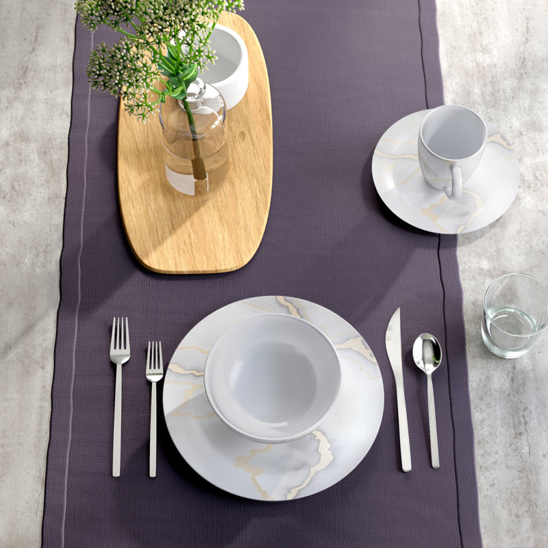 Amiyah Piece Porcelain China Dinnerware Set - Service for 4