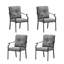 Chaises de salle à manger d'extérieur avec coussins (ensemble de 4)