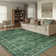 Tapis vert lavable Ladonya avec envers antidérapant