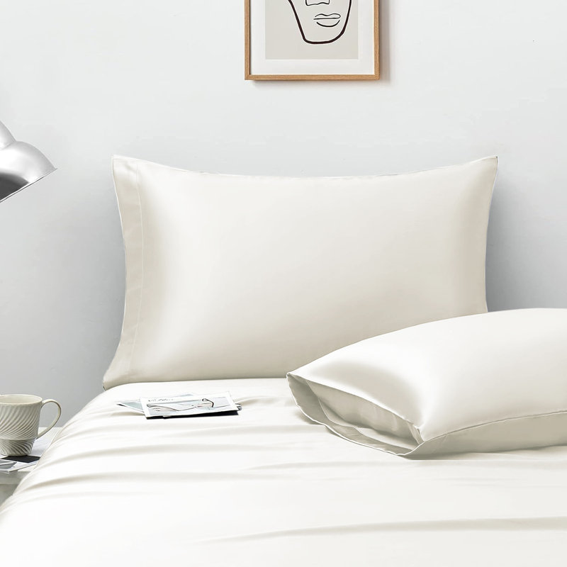 Satin Standard Pillowcase - Set of 2, Ivory