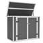 Remise de rangement horizontale horizontale avec rampe et couvercle hydraulique