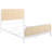 White Open Cane Webbing Metal Queen Bed