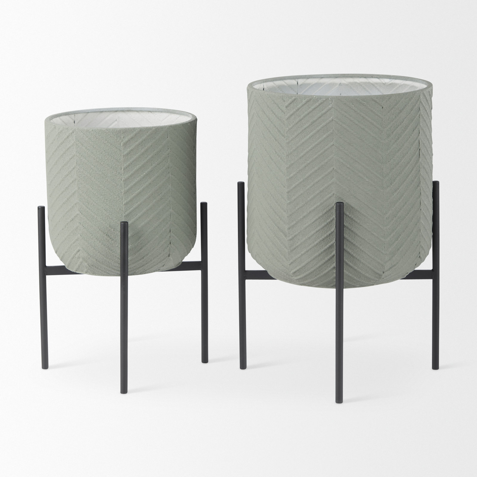 Neema 15" Pot Planter, Green