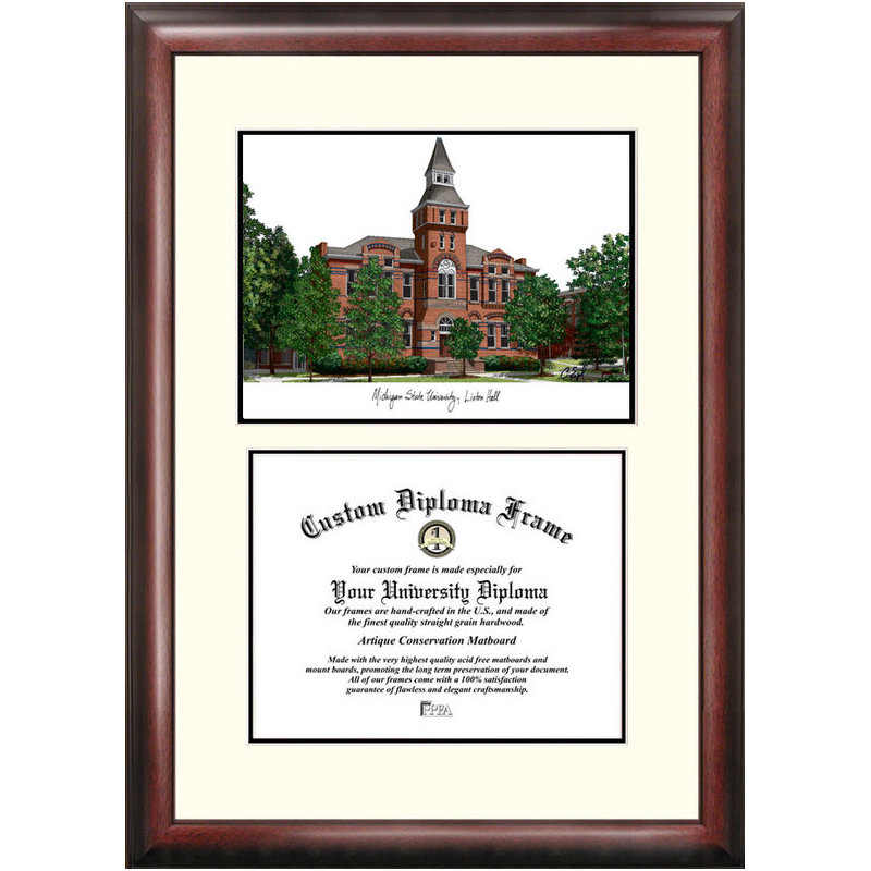 Campus Images NCAA Michigan State Spartans Scholar Lithograph Diploma ...
