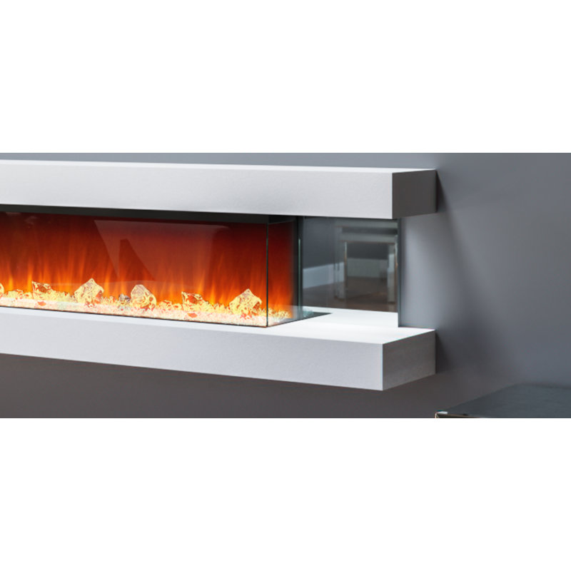 Vegas Evolution Fires 182.88cm W Spray Paint Electric Fireplace with 5000 BTU