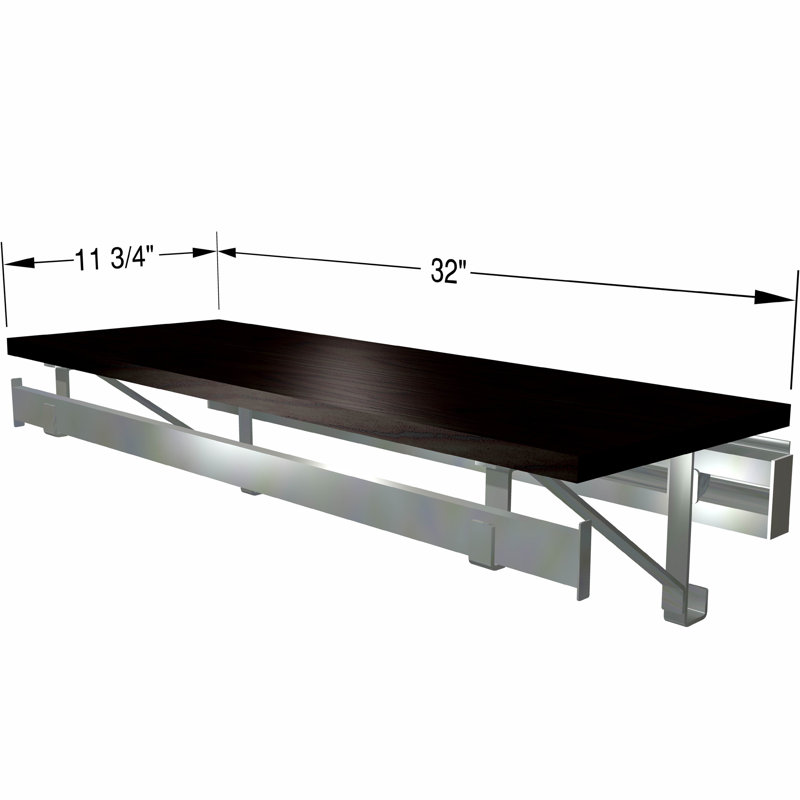 Système de rangement à tablette simple, Espresso, H 8,5 po x l 32 po x P 11,75 po