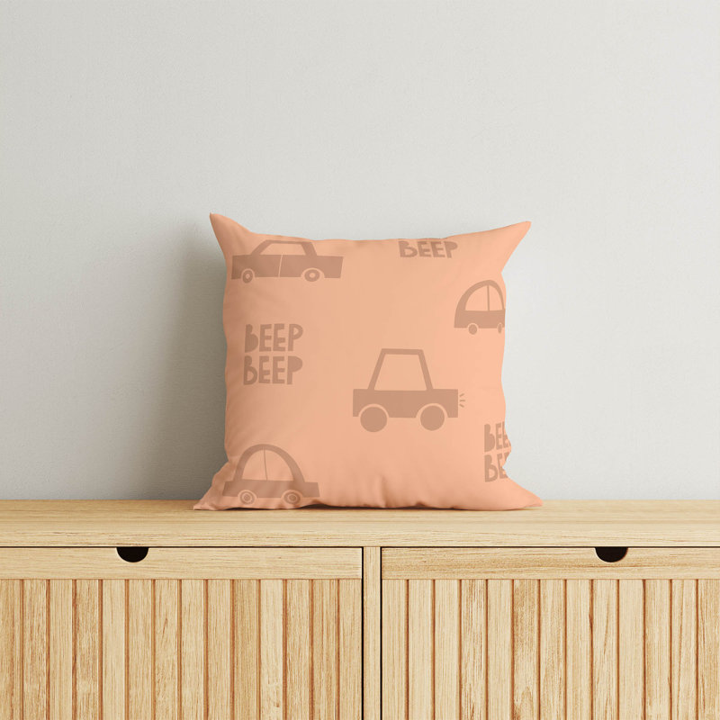 Coussin Beep, H 18 po x l 18 po, Orange