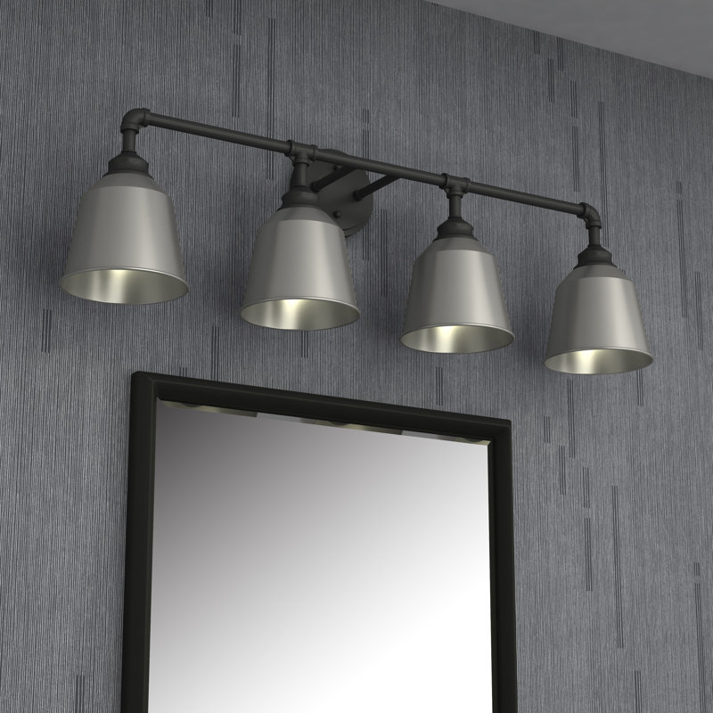 Oconee 4 - Light Vanity Light, Painted Sliver, Burning Gray
