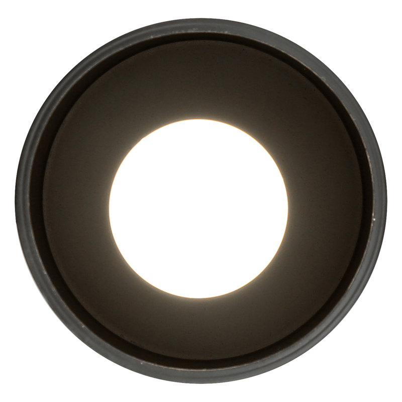 Luminaire suspendu cylindrique simple à 1 lumière Courter, Noir mat, H 10,5 po x l 6 po x P 6 po, DEL remplaçable