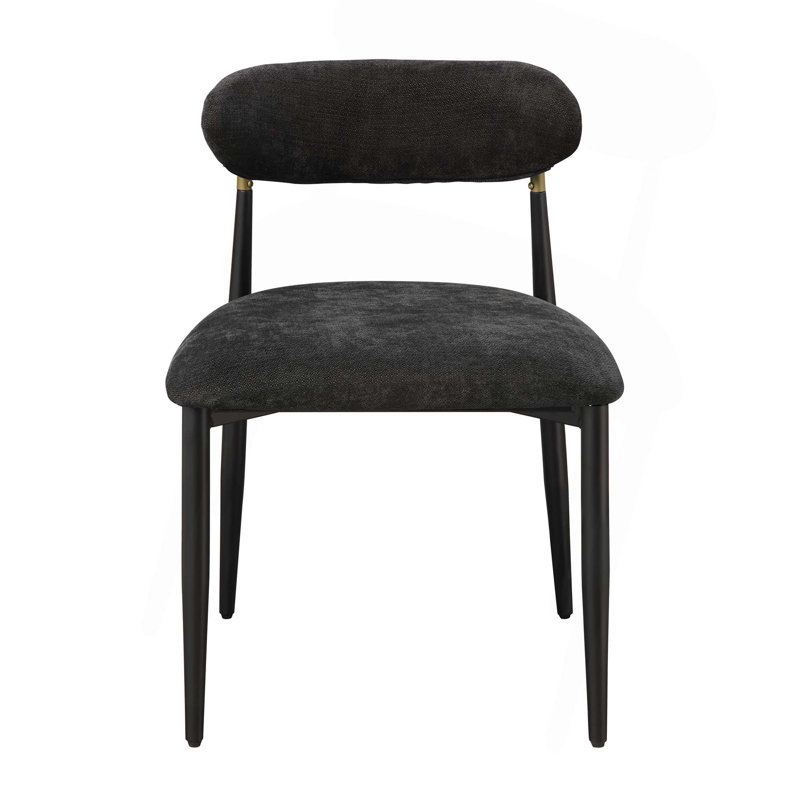 Ensemble de 2 chaises d'appoint à finition lin, Noir