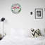 Horloge murale 12 po x 12 po Pink Flamingo Tropical