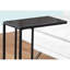 Table d'appoint, en forme de C, bout, côté, collation, salon, chambre à coucher, verre trempé noir, métal noir, contemporain, moderne