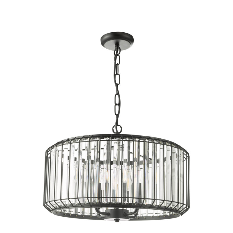 Avryl - Light Matt Black Pendant, 4
