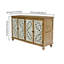 Rangement décoratif 4 portes - Armoire pour couloir. Buffet avec finition peinte et design vieilli avec portes de salon. Patiné, fabriqué à la main, accrocheur