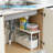 Stackable Adjustable Kitchen Cabinet Organizer Shelf, Expandable Metal Storage Rack For Countertop, Pantry, And Cupboard, 3-Pack