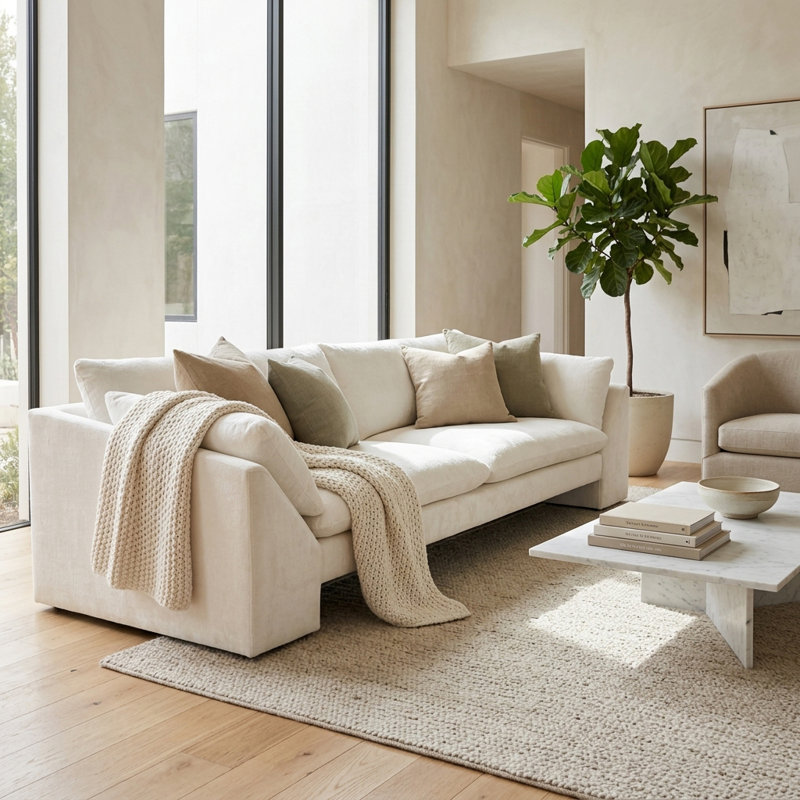 Hokku Designs Belova Sofa, White