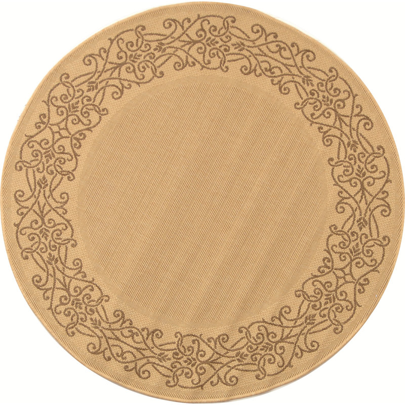 Herefordshire Performance Oriental Indoor/Outdoor Area Rug, Round 6'7"