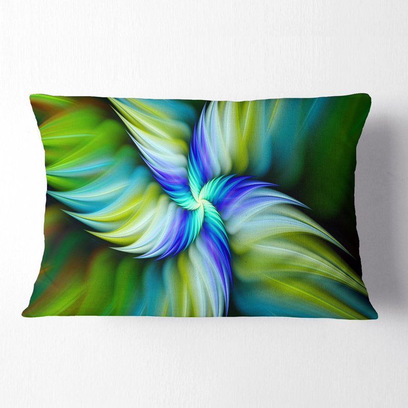 Coussin lombaire en étoile fractale rotative floral
