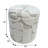Anding 16" Wide White Aztec Handwoven Fabric Storage Ottoman