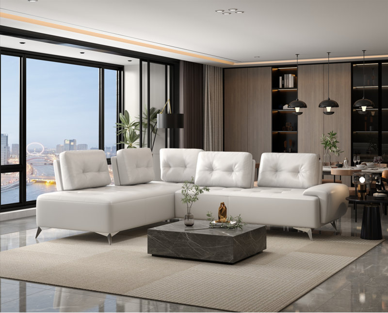 Canapé modulaire en cuir Turano