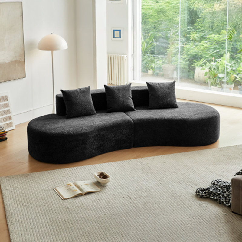 Canapé modulaire courbé moderne à 5 places - Canapé confortable et chic pour le salon / appartement, assemblage rapide et facile