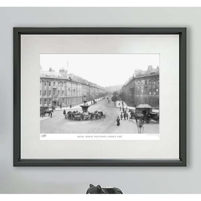 Bath, Great Pulteney Street 1907 - Single Picture Frame Print, 28cm H X 36cm W x 2cm D
