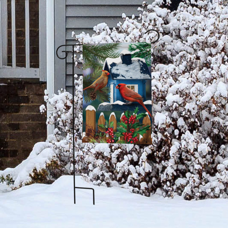 Drapeau de jardin d'hiver «Snow Day Cardinals»