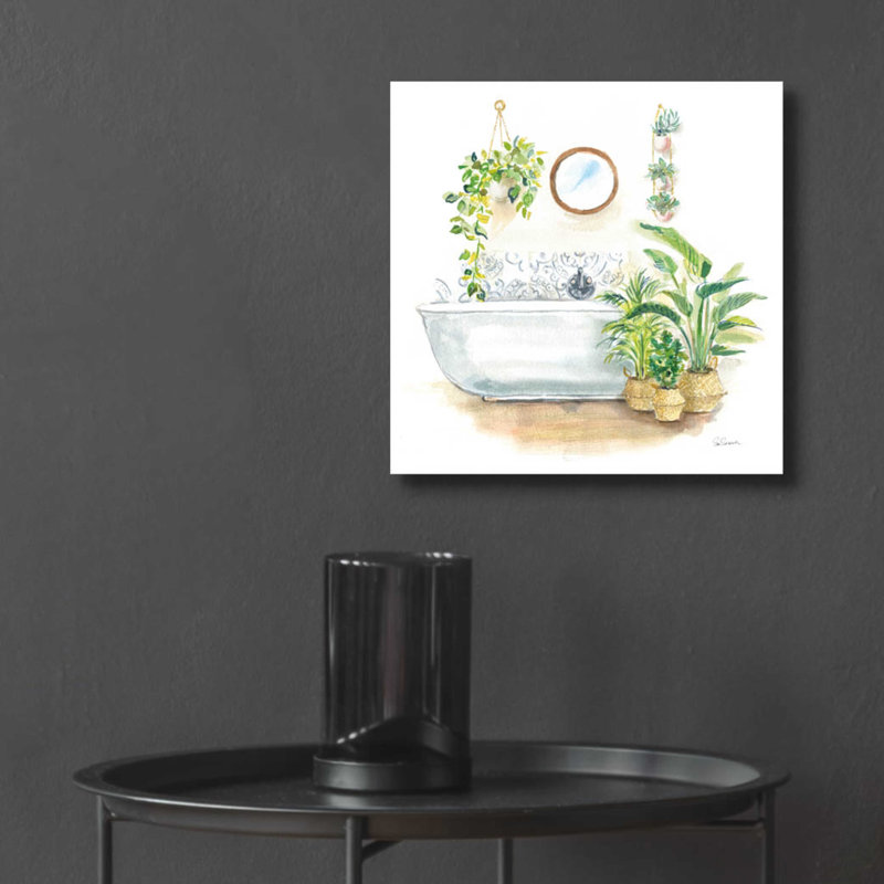 «Greenery Bath II» par Sue Schlabach, impression sans cadre, H 12 po x l 12 po x P 0,13 po