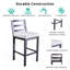 Tabourets de bar d'extérieur en aluminium sans accoudoirs avec coussin