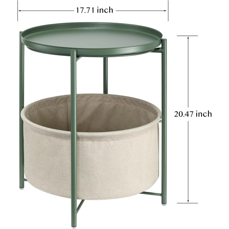 End Table, Dark Green
