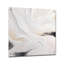 Blanc et or ondulations de pierre - art mural abstrait en marbre acrylique pour le salon-210881946