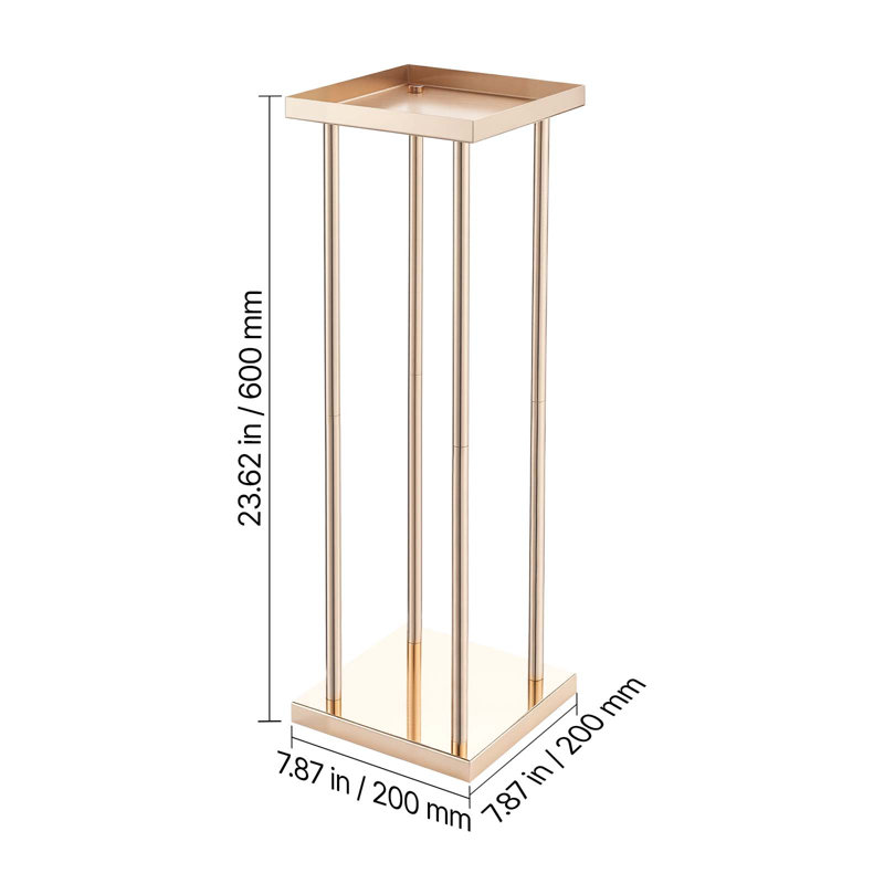 Steel Wedding Flower Stand, 60" H x 20" W x 20" D